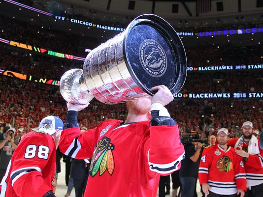 Stanley Cup-firande på ishockeyarena
