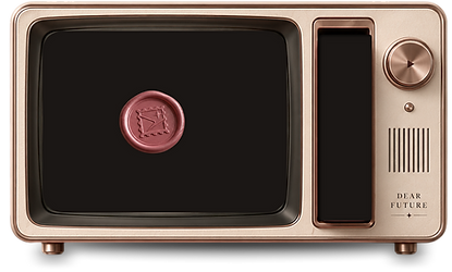 A vintage television showing the archive