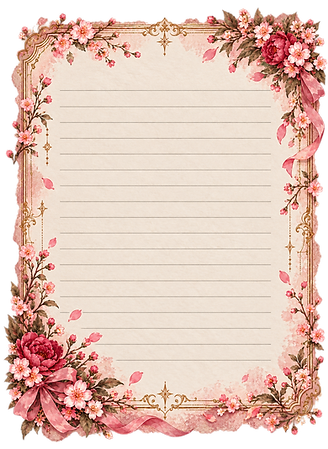 Floral letter paper