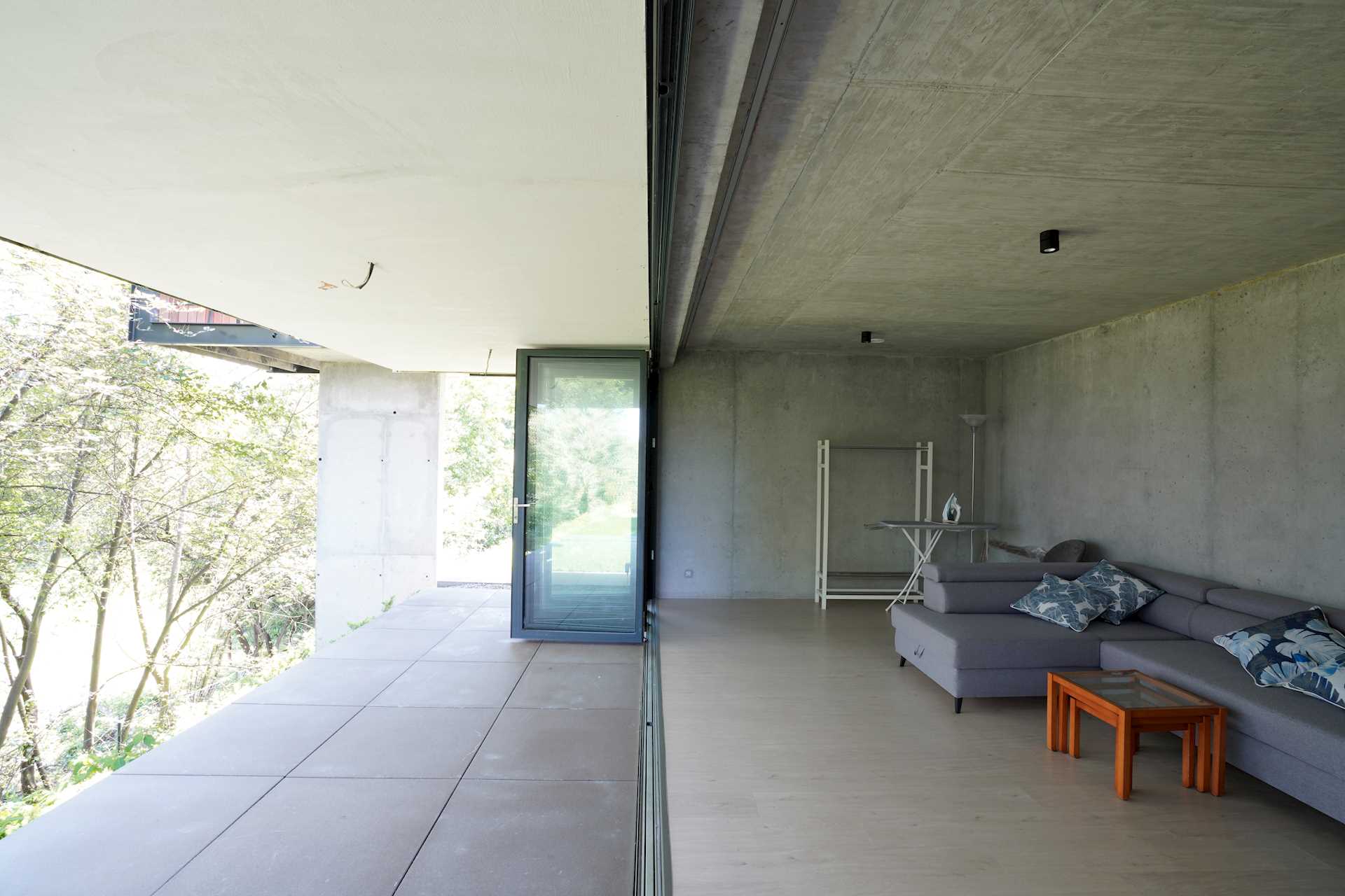 Concrete, glass and a garden