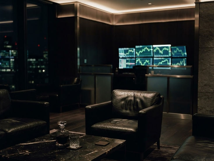The Noctra Club members' lounge