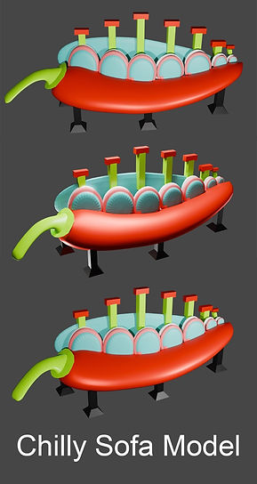 Chilli Sofa by Suri Design Co.