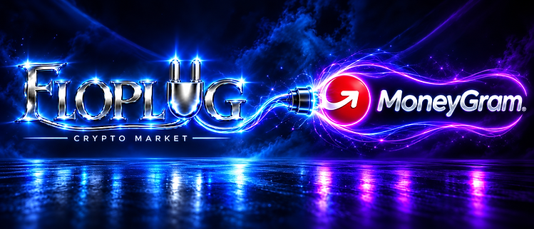 FLOPLUG crypto market connected to MoneyGram cash services