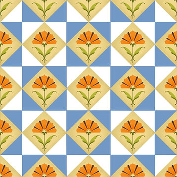 Sunroom Check textile print — Stripes & Checks