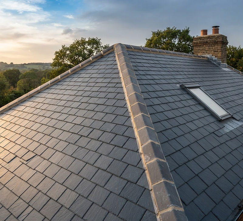 Natural slate roof