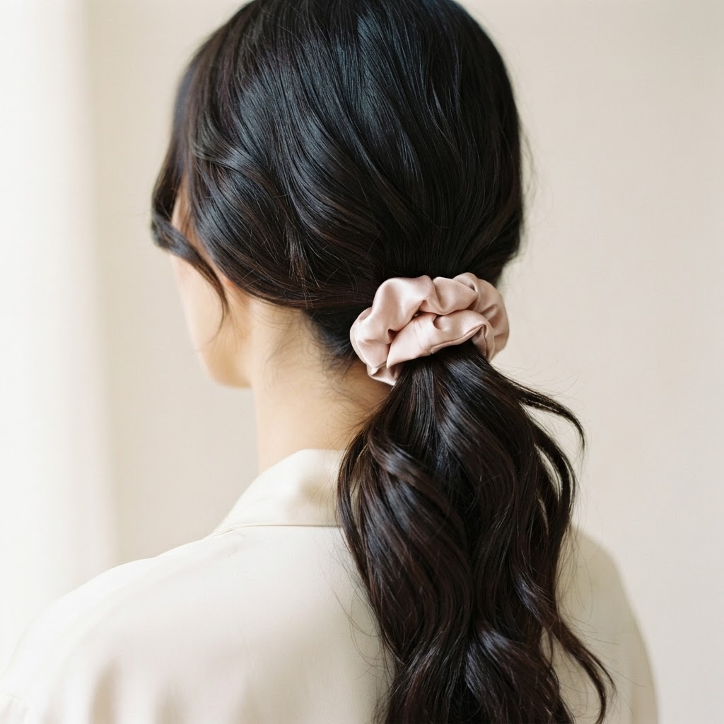 Clips & Silk styled on a vanity