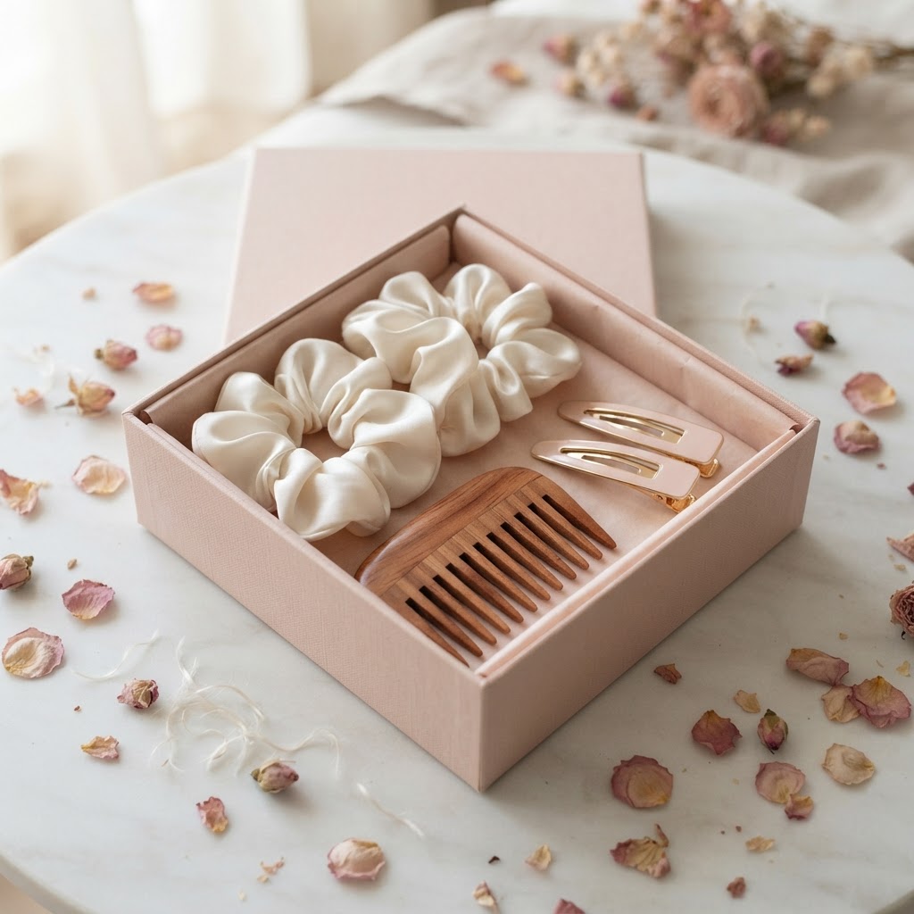 The Silk & Rose Ritual Set in Blush & Rosewood