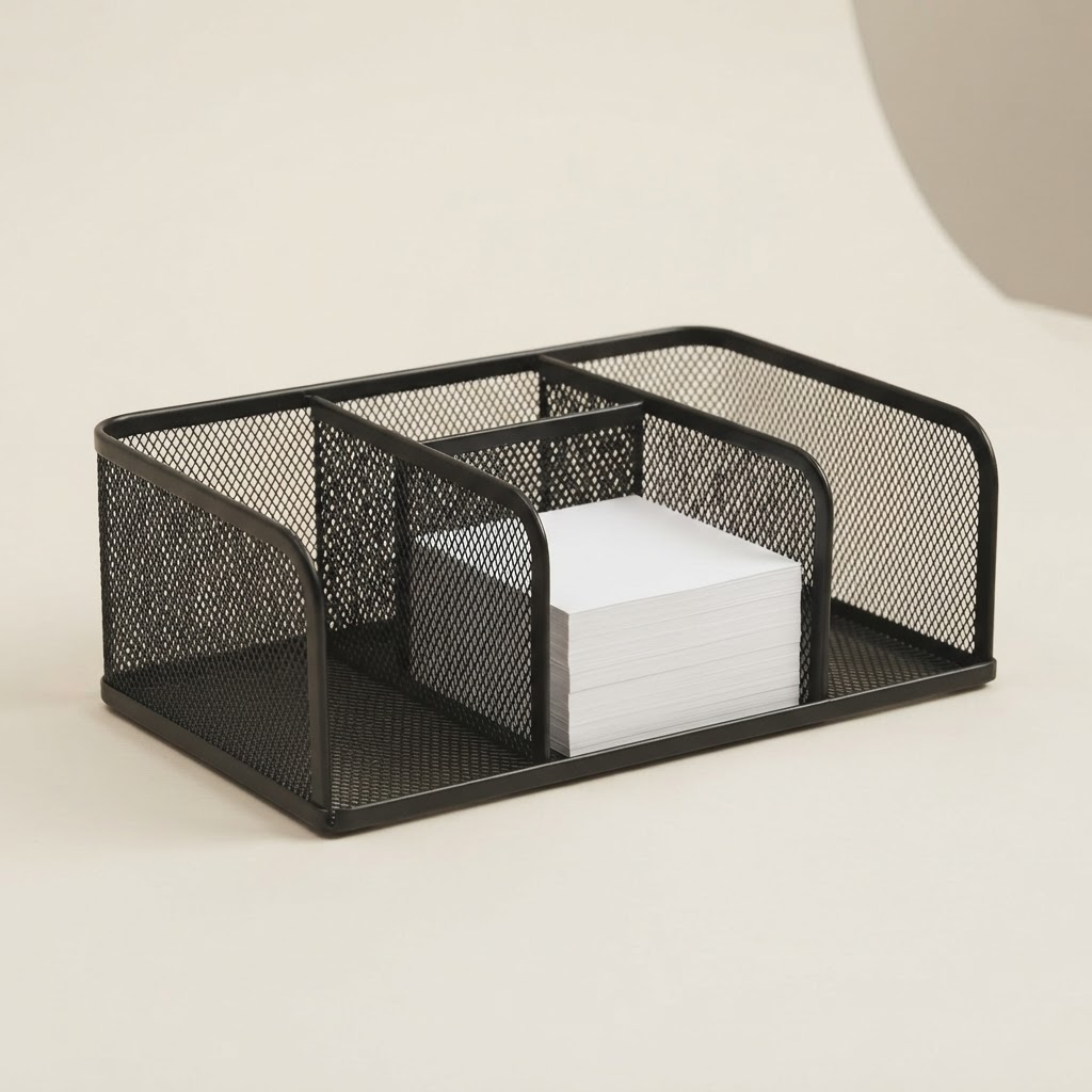 The Mesh Desk Organizer in Matte Black