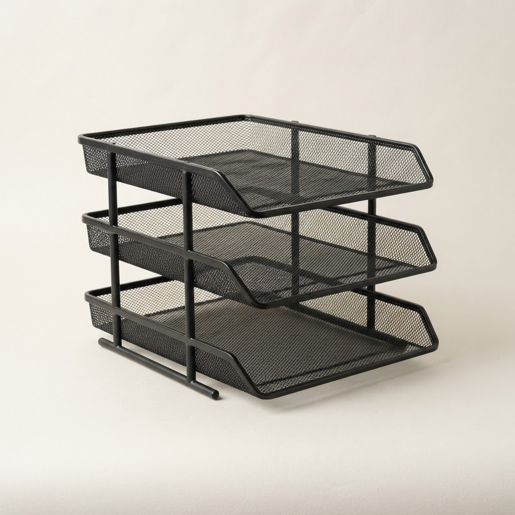 The Document Tray Set in Matte Black