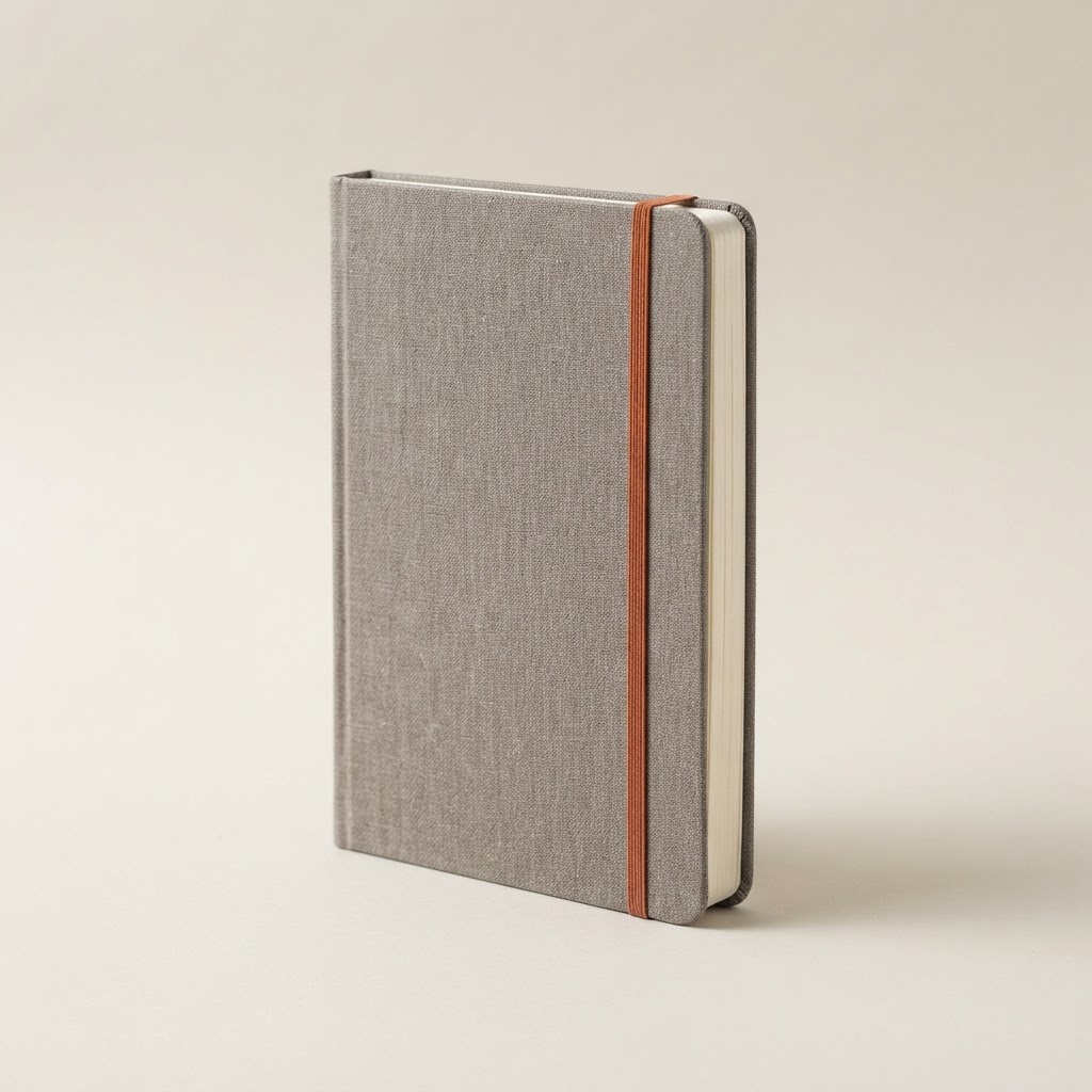 The Linen Notebook in Warm Grey