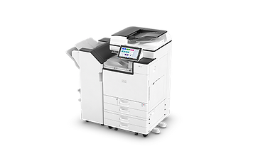 Ricoh multifunction photocopier with a finishing unit