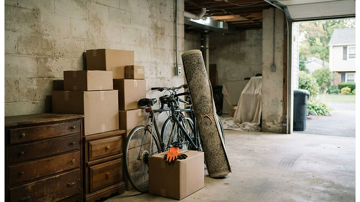 NYC apartment cleared of old furniture and boxes by a junk removal crew