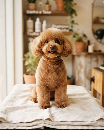Pet recém-tosado na Casa Caramelo