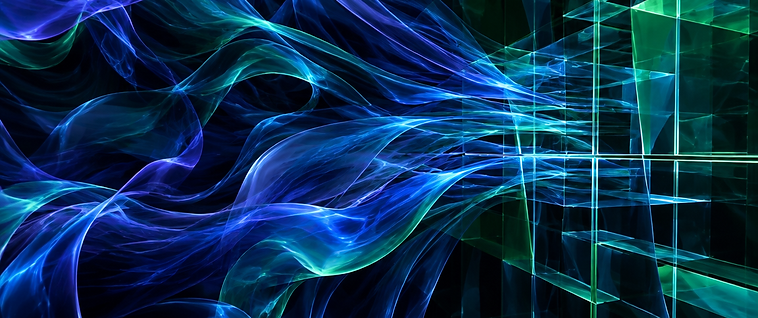 Ribbons of light flowing into an ordered grid