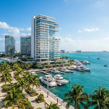 Departamento frente a la marina en Puerto Cancún
