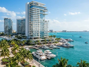 Departamento frente a la marina en Puerto Cancún