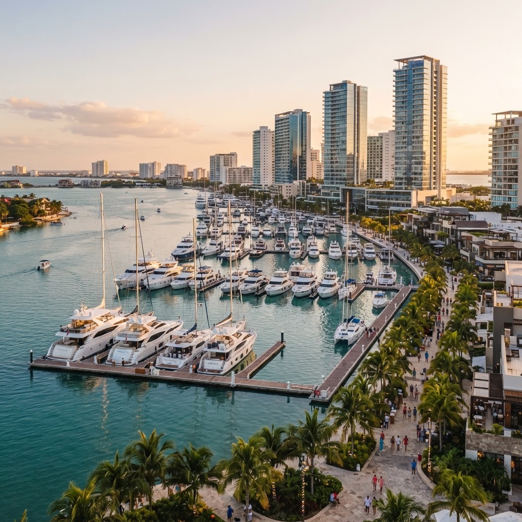 Puerto Cancún: la marina y los yates