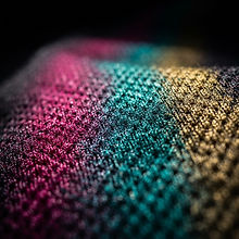 Macro detail of sublimated print on performance fabric