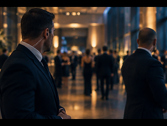 Sicherheitsteam im Foyer einer hochwertigen Veranstaltung