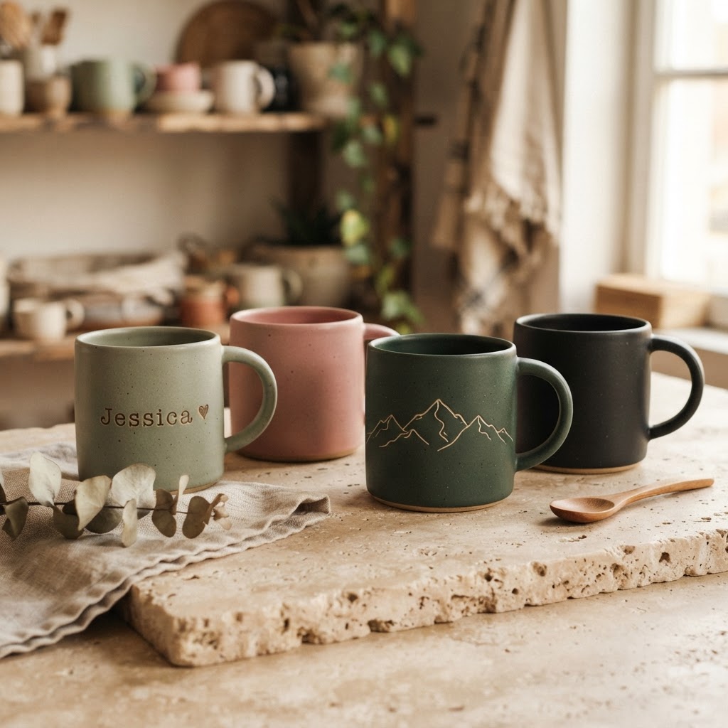 Taza con nombre grabado
