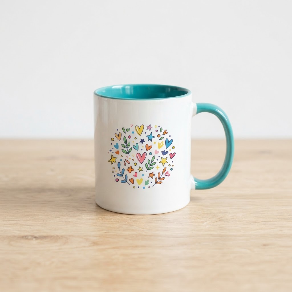 Taza con interior de color