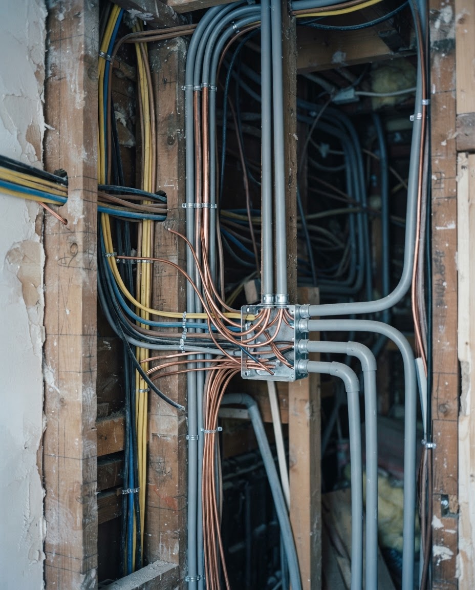 Neat cabling during a house rewire