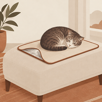 Self-warming cat mat