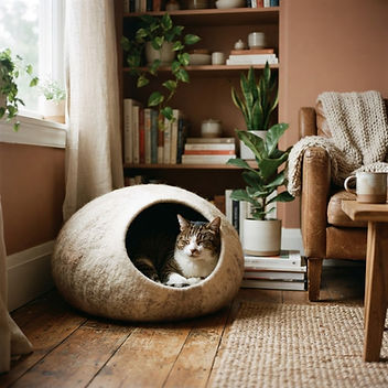 Covered cave bed for quiet resting