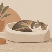 Orthopedic memory foam cat bed