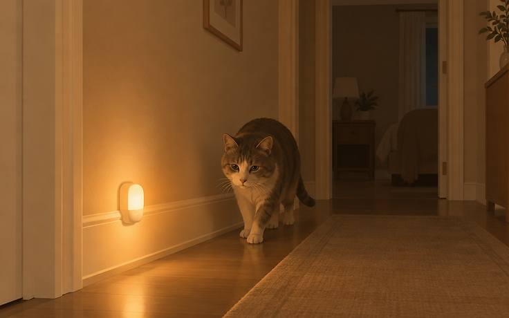 Why a Motion-Activated Night Light Helps Senior Cats at Night