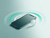 A phone beside a protective shield, illustrating caution with unexpected calls.