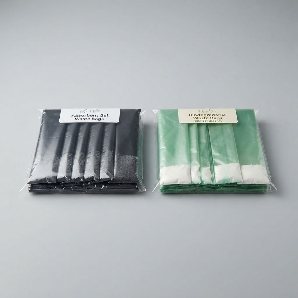 Portable Camping Toilet Waste Bags with Absorbent Gel