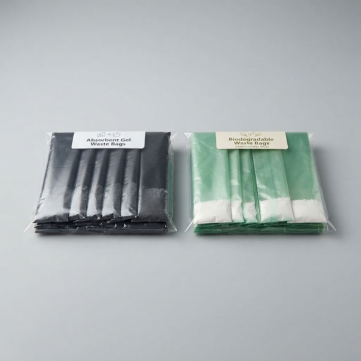 Portable Camping Toilet Waste Bags with Absorbent Gel