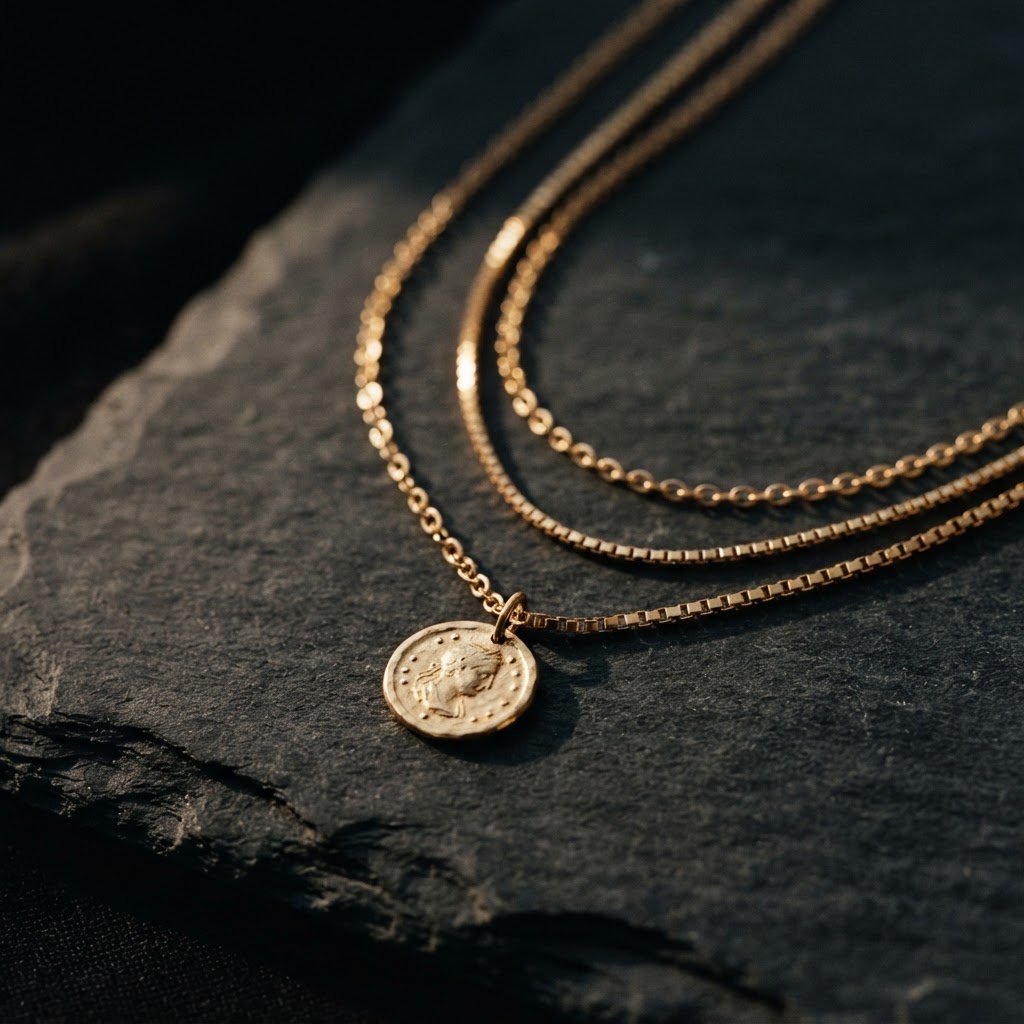 Aurea Layered Chain in Gold Vermeil