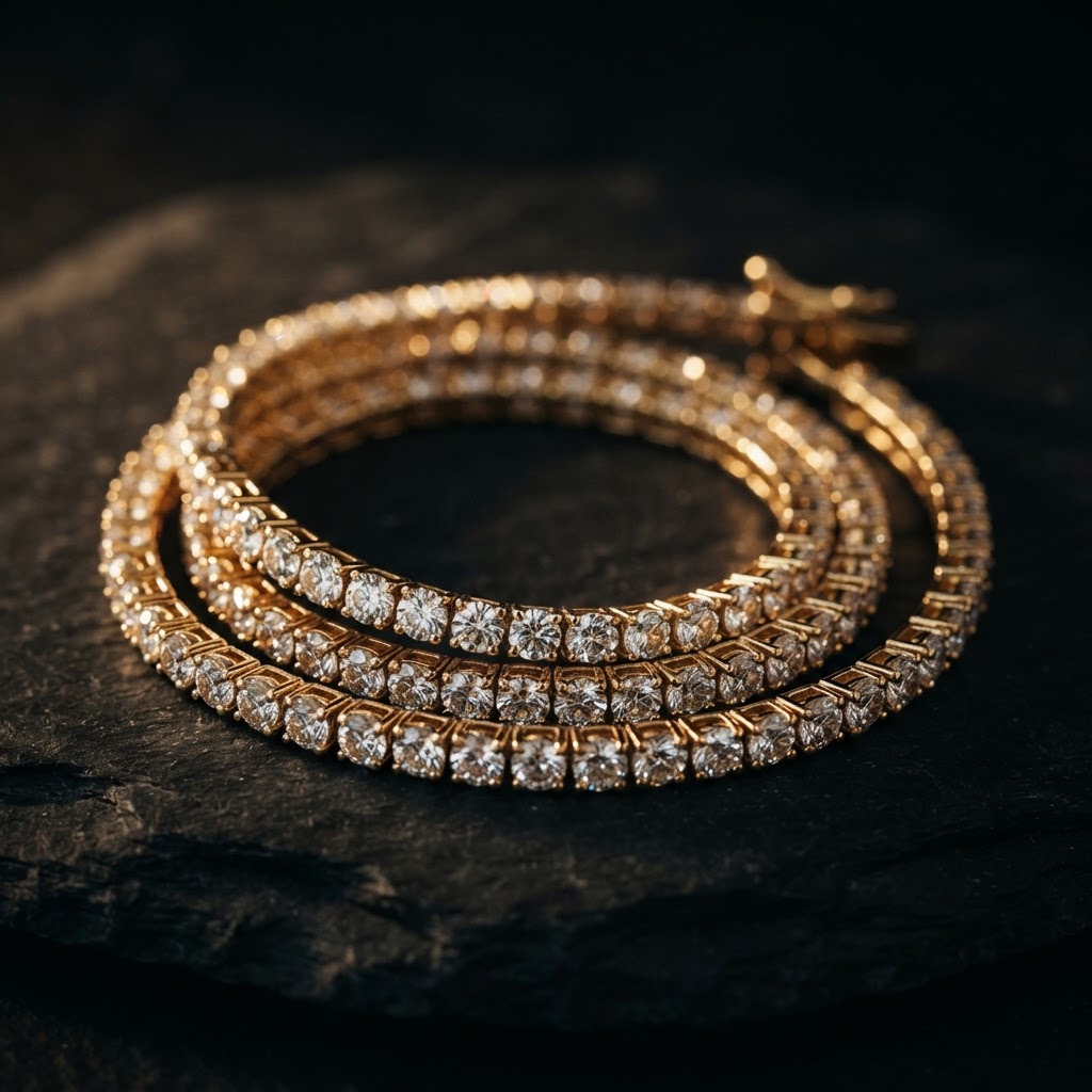 Meridian Tennis Bracelet in Gold Vermeil