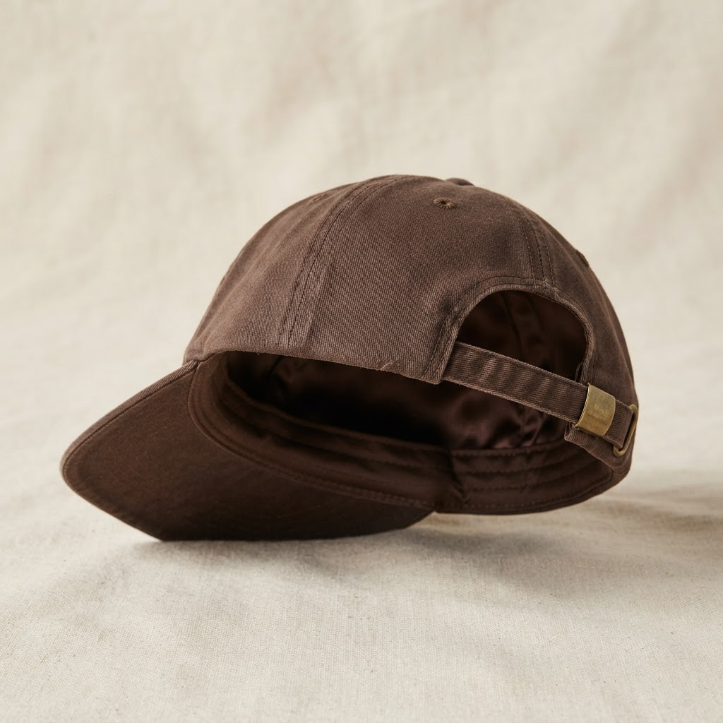 The Satin-Lined Crown Cap in Espresso Twill