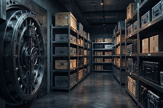 Vault storage at the Dallas central hub