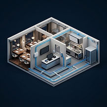 3D view of connected IT systems for Restaurants