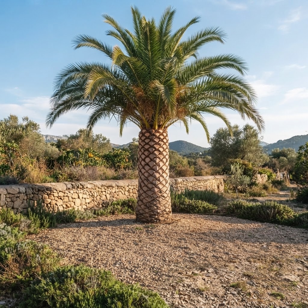 Canary palm pruning