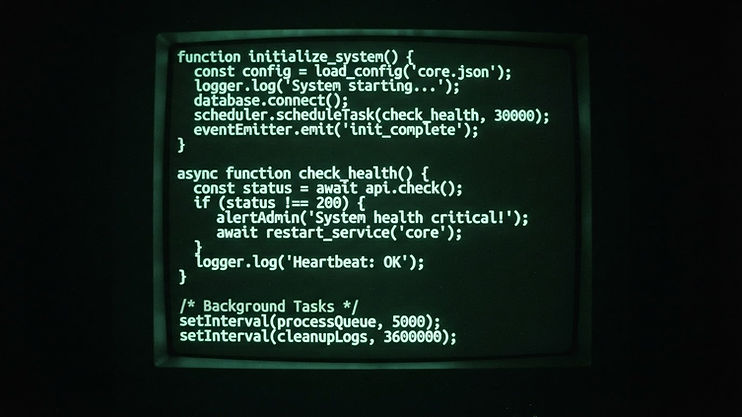 Dashboard on a laptop in a dim office