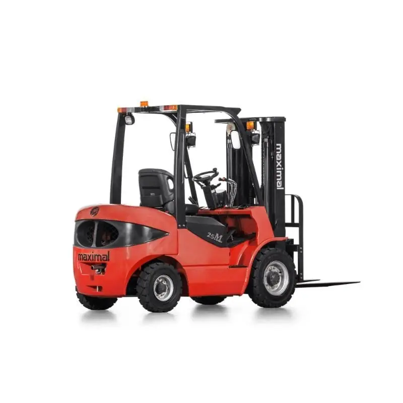 Diesel forklift repair in the workshop