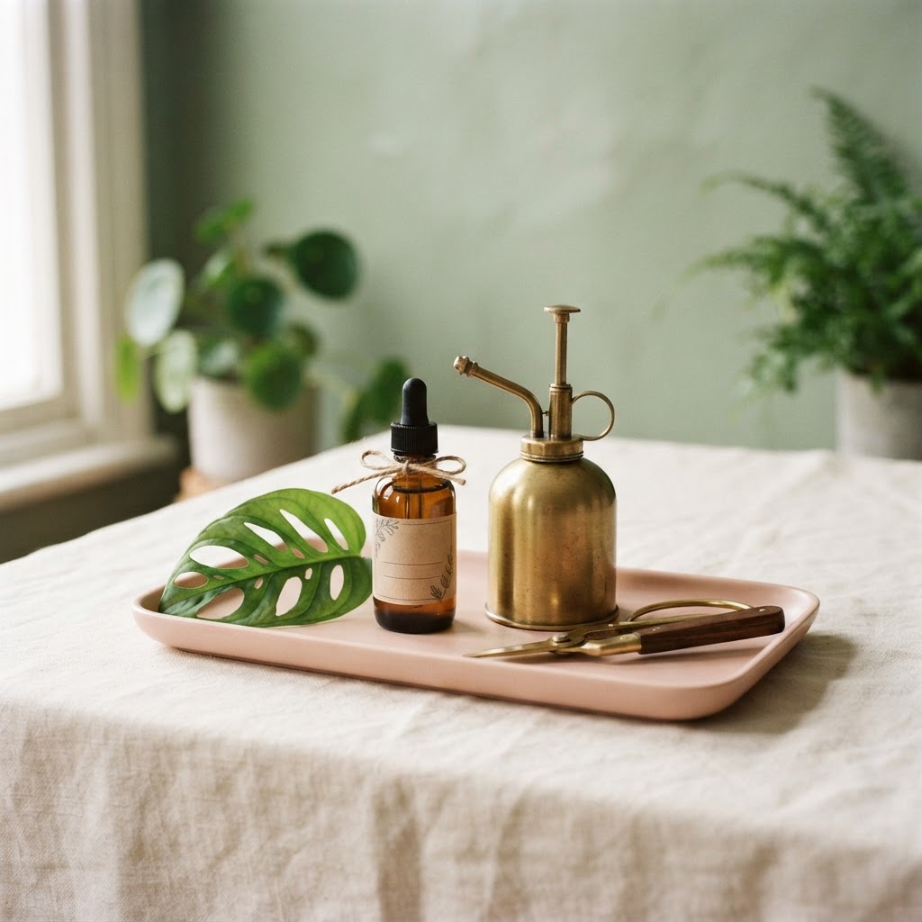 Botanical Care Set in Brass & Blush