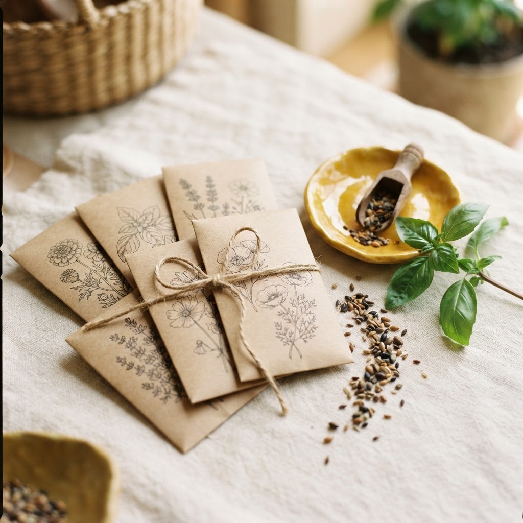 Heirloom Seed Library in Kraft & Seed