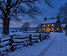 Snowy countryside road outside Gettysburg