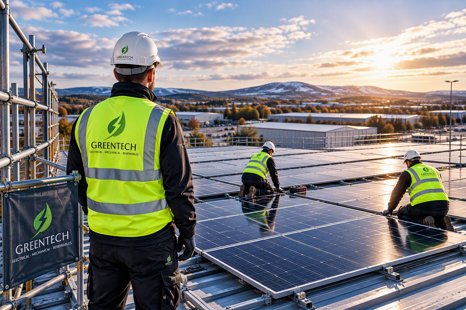 Commercial solar PV array