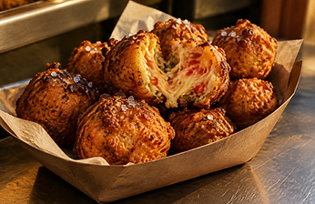 Pimento Cheese Hushpuppies from the Michelin Munchies truck in Boise