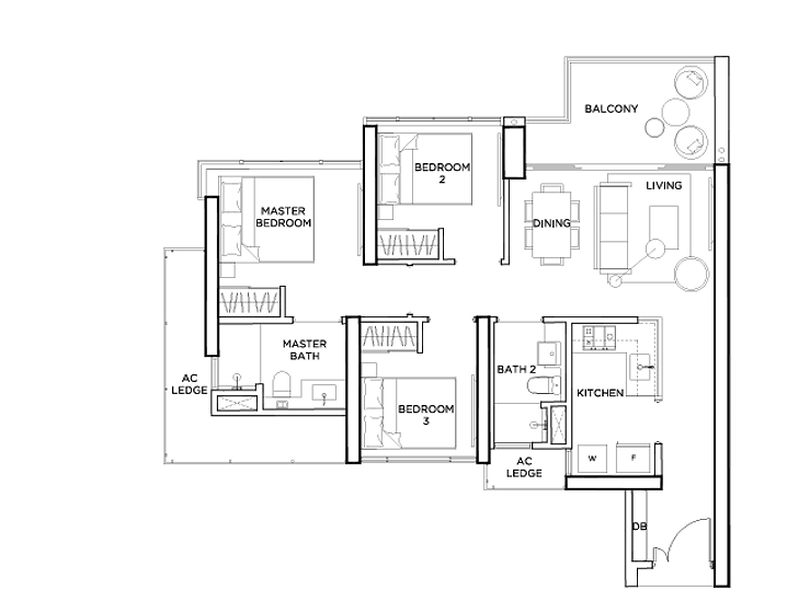 Indicative apartment floor plan