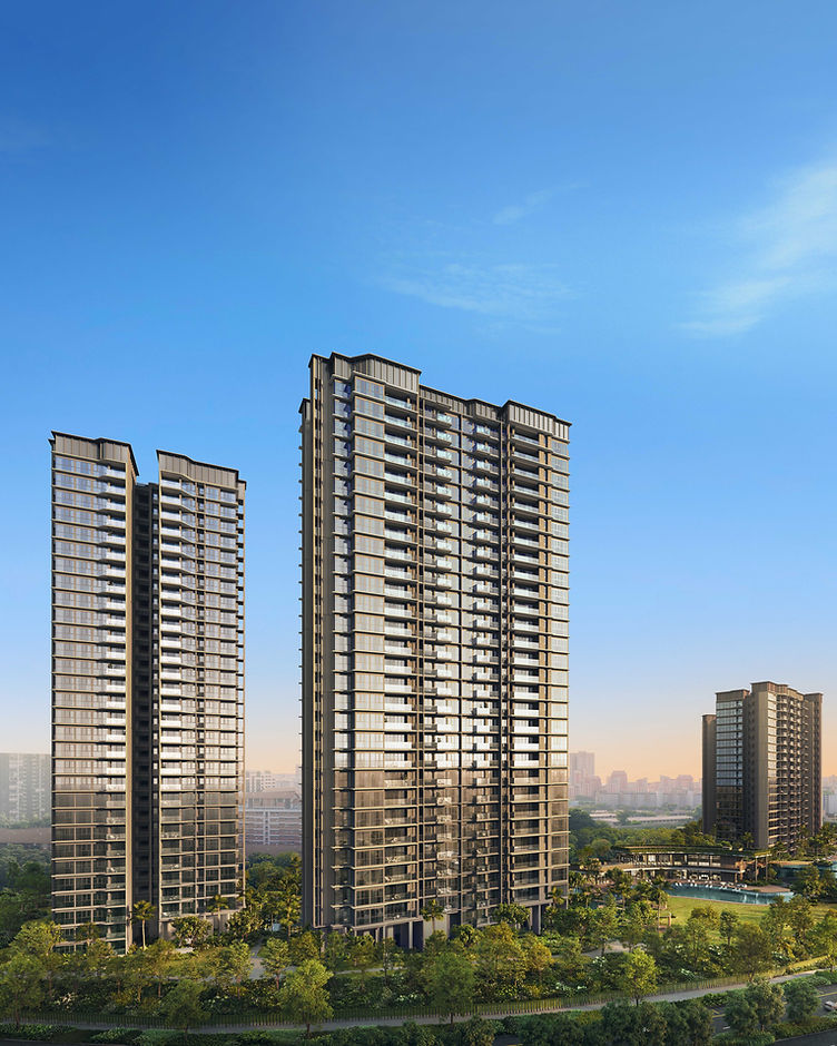 Rendering of Thomson Reserve condominium surrounded by greenery