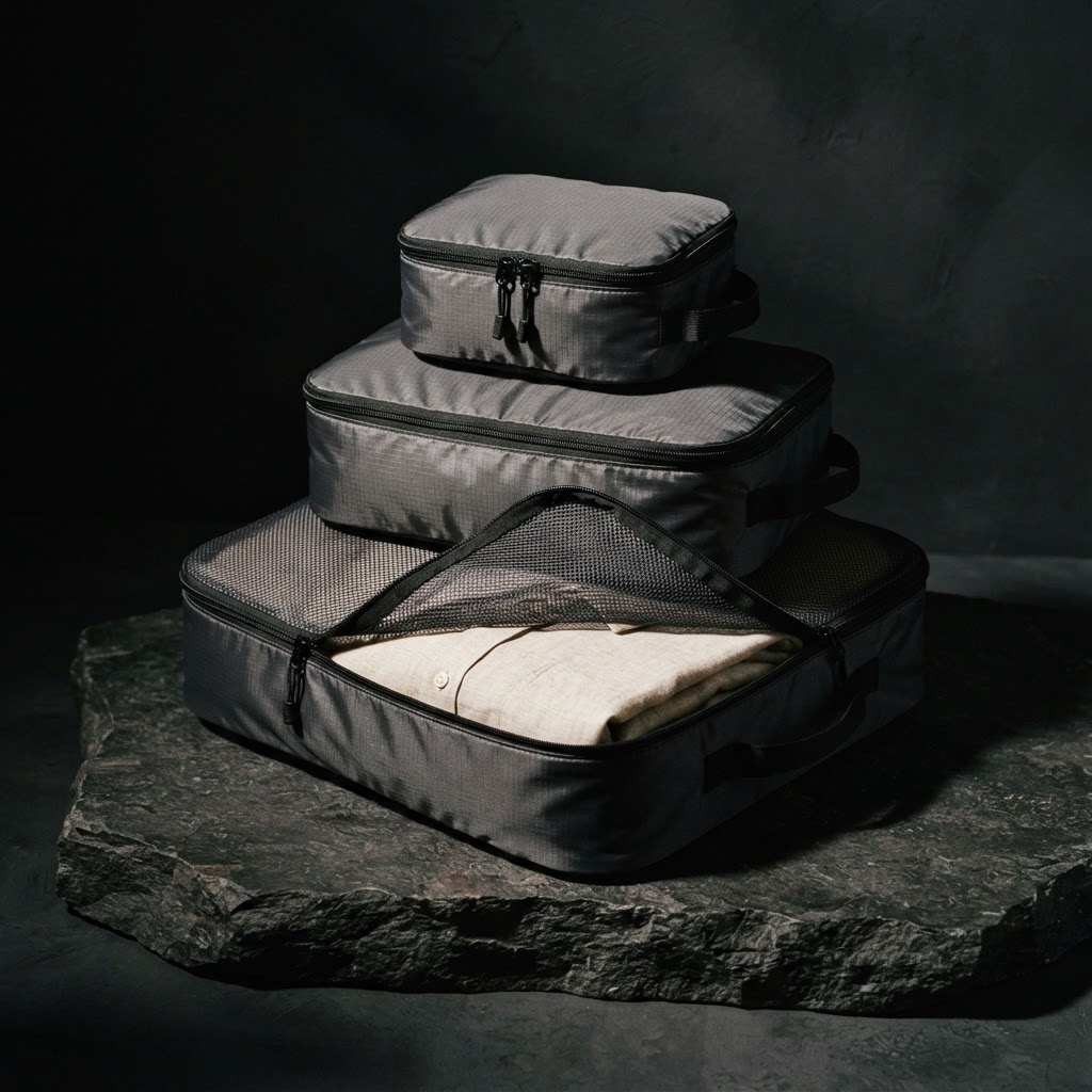 The Packing Trio in Charcoal