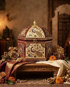 Royal Peacock Heritage Decorative Dome Gift Box